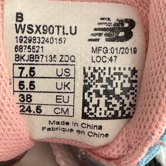 New Balance X-90 Reconstructed Women’s 7.5 Blue Pink “Summer Sky” Sneakers - Picture 12 of 12